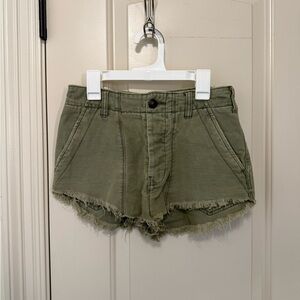 Free People High Waist Olive Shorts